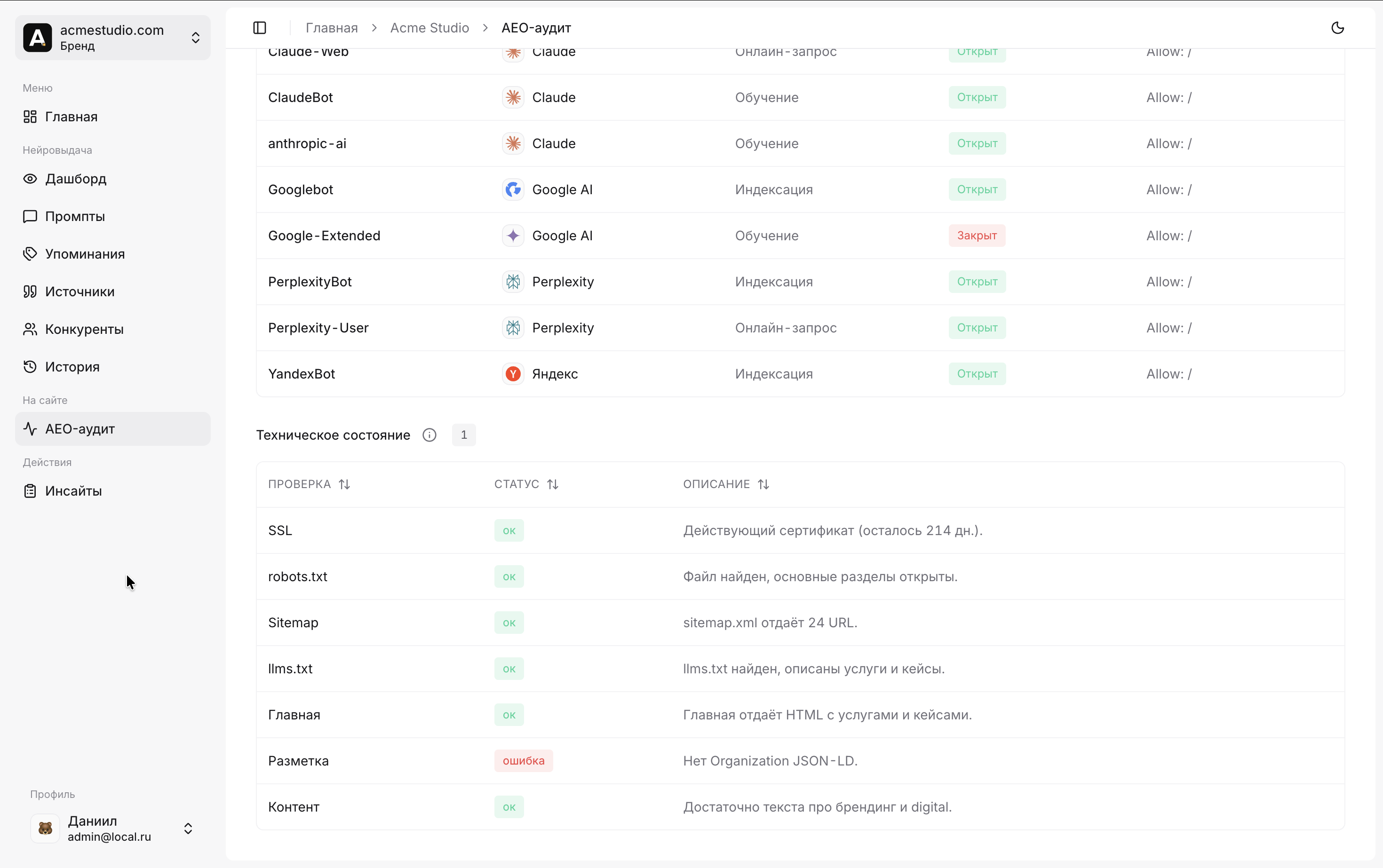 Оптимизация сайта для AI Search: краулеры, индексация и технические факторы